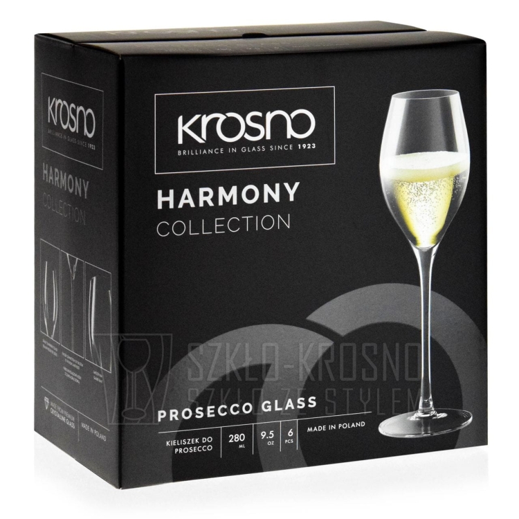 Kieliszki do wina musującego Prosecco KROSNO Harmony 280ml
