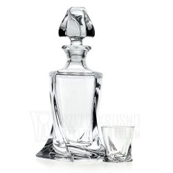 Kryształowy zestaw do wódki Bohemia Quadro 6+1