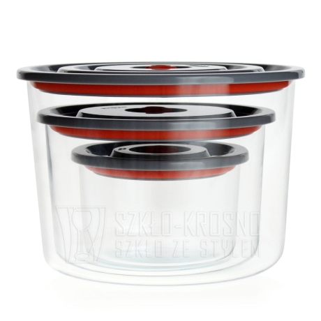 Przejdź do produktu Zestaw szklanych zamykanych pojemników Simax Pump-Pump 3 szt . 