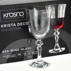 Kieliszki do wina czerwonego KROSNO Prestige KRISTA-DECO 220ml