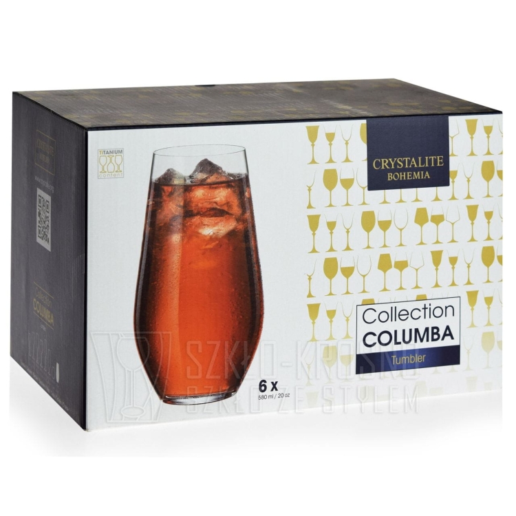 Szklanki long drink BOHEMIA Columba 580ml