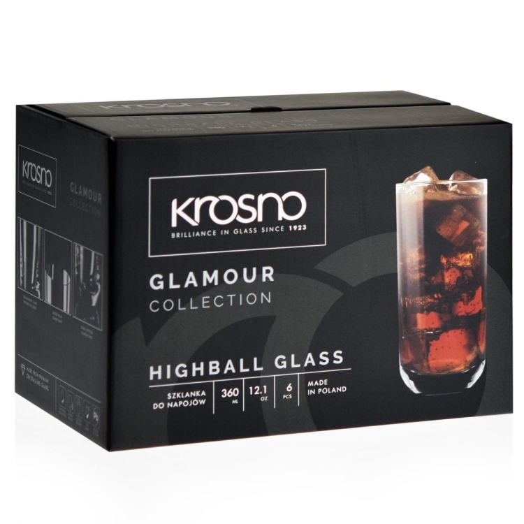 Szklanki long drink KROSNO Glamour 360ml