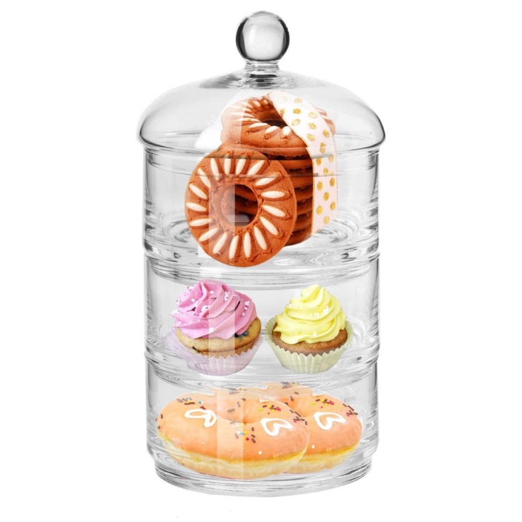 Komplet pojemników kuchennych z przykrywką KROSNO Glamour | Servo Line