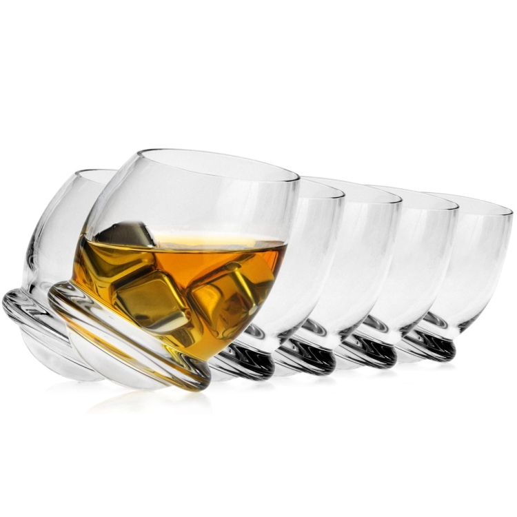 Szklanki do whisky "bujające się" KROSNO Handmade ROLY-POLY 200ml