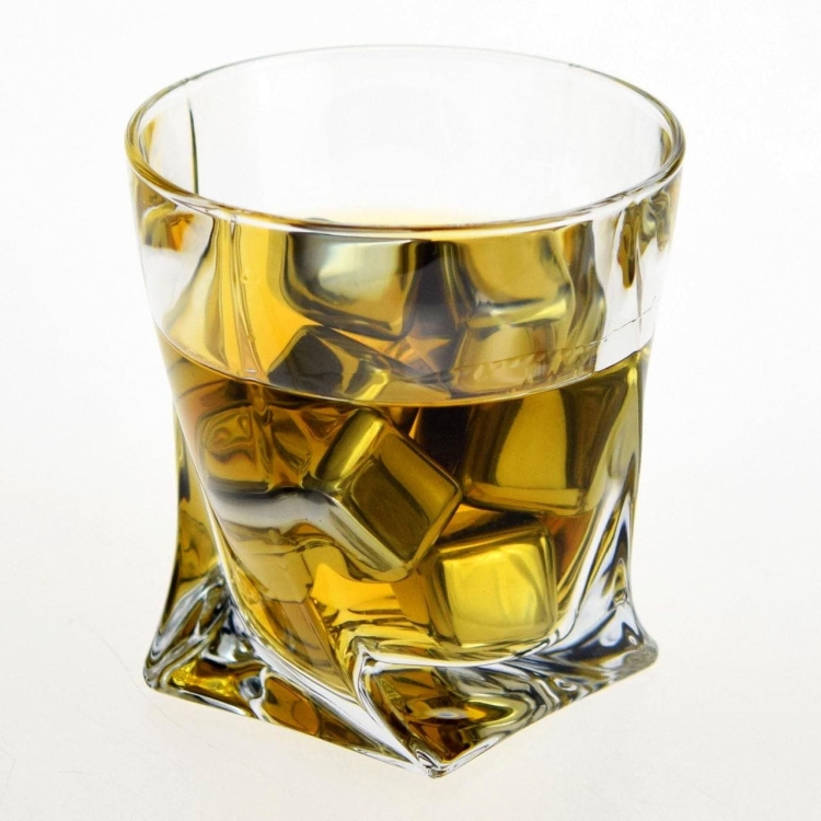 Ekskluzywne kryształowe szklanki do whisky Bohemia Quadro 6 szt.