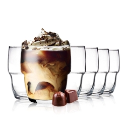 Piętrowane niskie szklanki do kawy latte soku 250ml