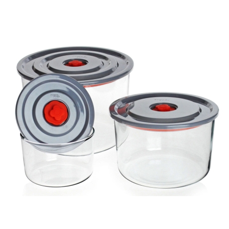 Przejdź do produktu Zestaw szklanych zamykanych pojemników Simax Pump-Pump 3 szt . 