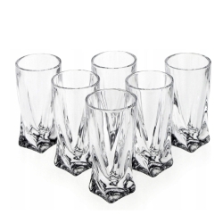 Kieliszki do wódki Bohemia Quadro - KRYSZTAŁ 50 ml