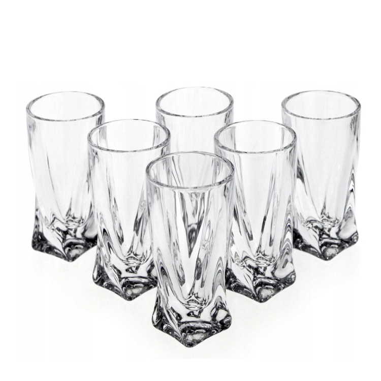 Kieliszki do wódki Bohemia Quadro - KRYSZTAŁ 50 ml