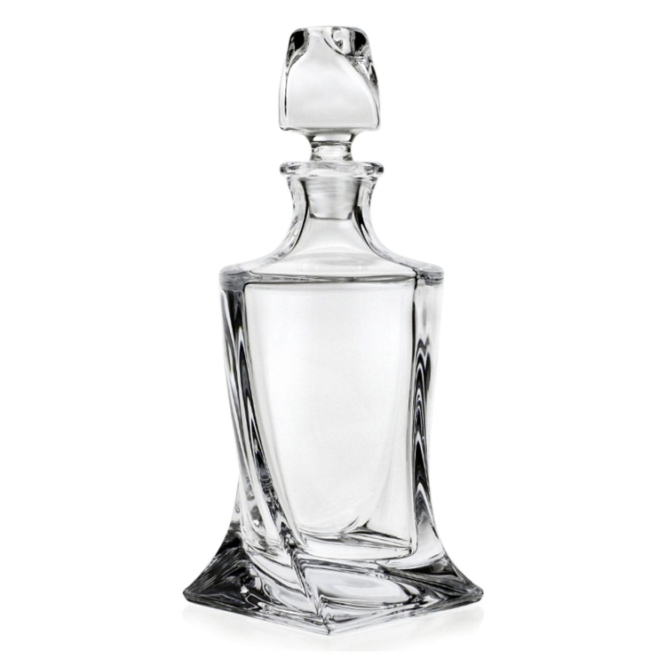 Ekskluzywna KRYSZTAŁOWA karafka do whisky Bohemia Quadro 850 ml