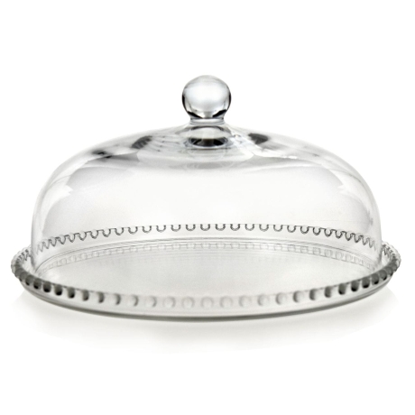 Przejdź do produktu Szklana patera z kloszem Kulki 32 cm JASŁO 