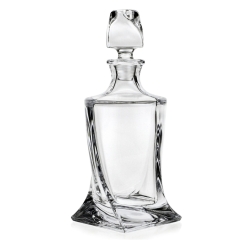 Ekskluzywna KRYSZTAŁOWA karafka do whisky Bohemia Quadro 500 ml