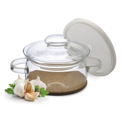 Szklany garnek żaroodporny z przykrywką SIMAX Gourmet pot 1,5 L