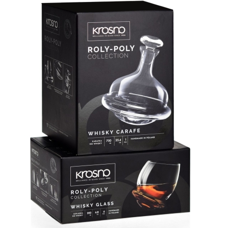 Przejdź do produktu Komplet do whisky KROSNO Handmade ROLY-POLY 6+1