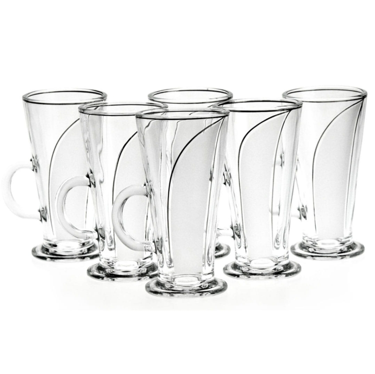 Komplet szklanek do kawy, latte 250 ml PŁETWA