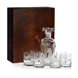 Komplet do whisky 6+1 "Myśliwski" karafka + szklanki w skrzynce (4)