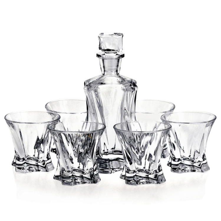 Ekskluzywny zestaw do whisky Bohemia Cooper 6+1 Kryształ