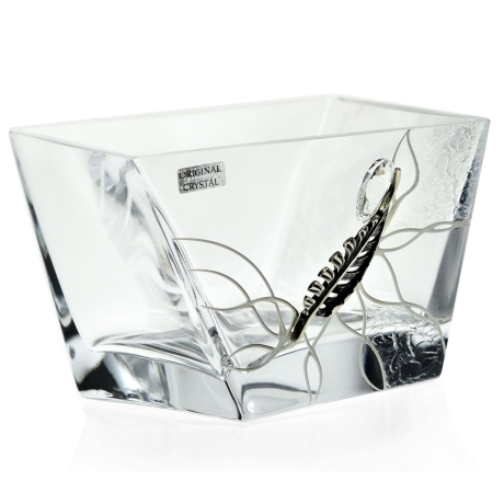 Przejdź do produktu Ekskluzywna salaterka piórko 125/PLK stylizowana na Swarovski