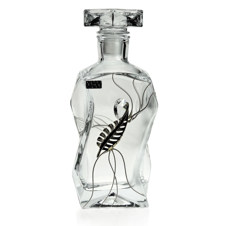 Ekskluzywna karafka piórko 125/PLK stylizowana na Swarovski