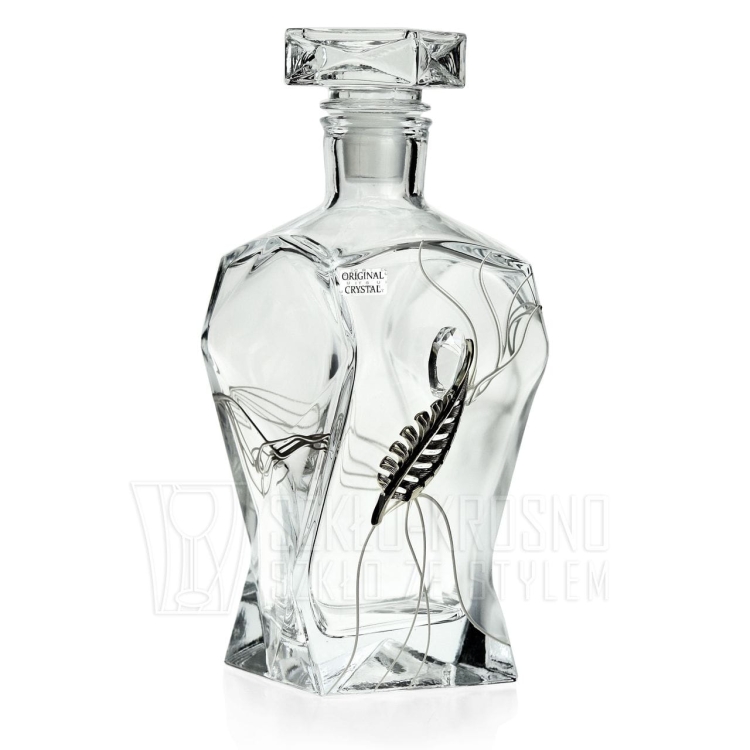 Ekskluzywna karafka piórko 125/PLK stylizowana na Swarovski
