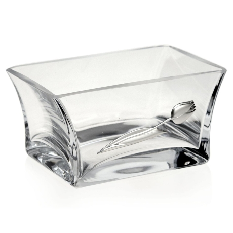 Przejdź do produktu Ekskluzywna salaterka zdobiona srebrny tulipan 