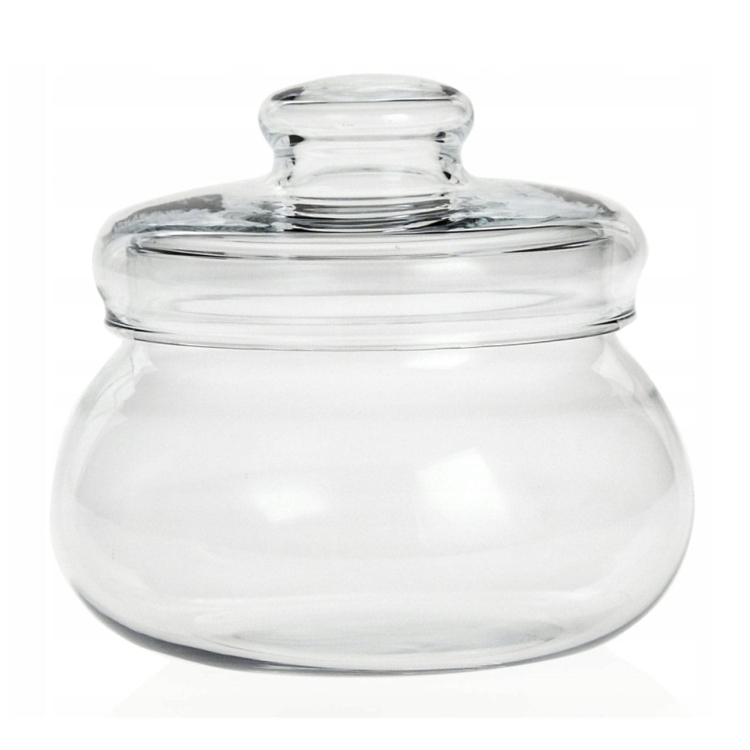 Szklana cukiernica z pokrywką cukierniczka Simax