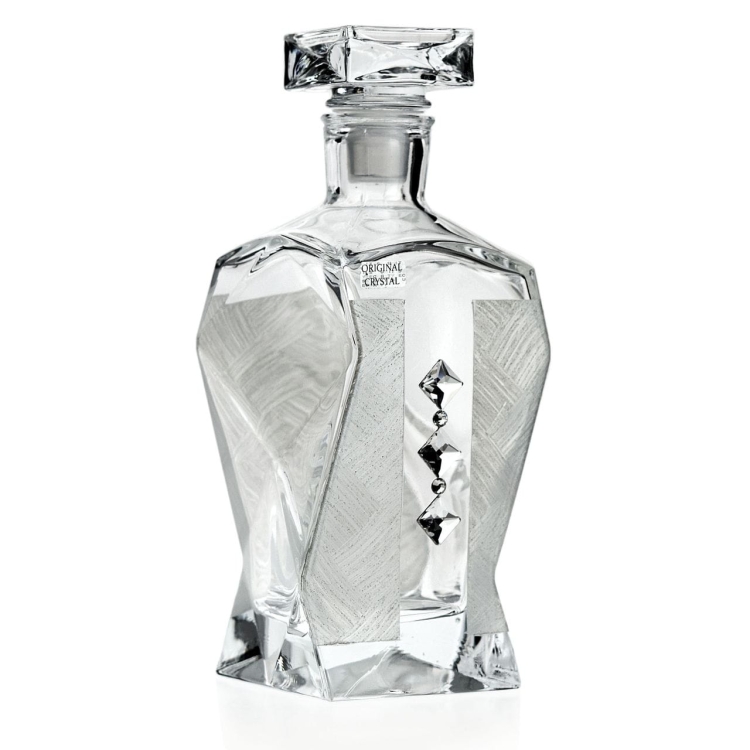 Ekskluzywna karafka 4K matowa zdobiona kryształami