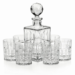 Kryształowy zestaw do whisky Bohemia Diplomat 6+1