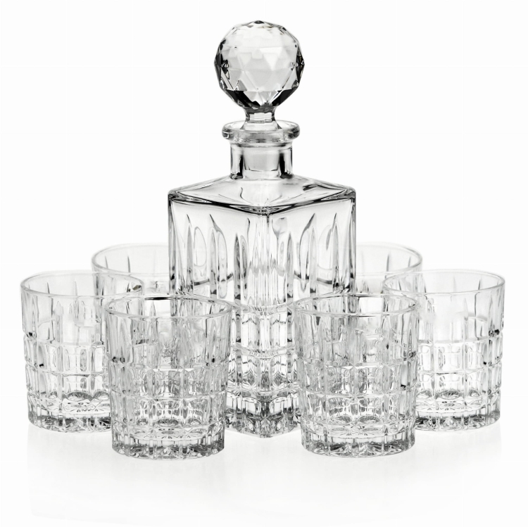 Kryształowy zestaw do whisky Bohemia Diplomat 6+1