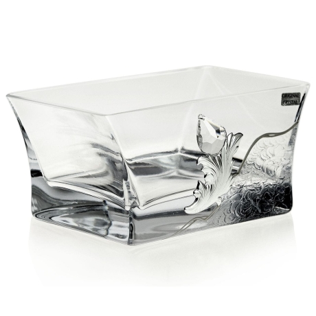 Przejdź do produktu Piękna salaterka 2345 zdobiona srebrną powłoką