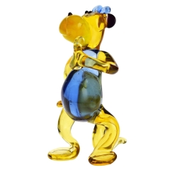 Szklana FIGURKA rzeźba na prezent MAŁPA L028