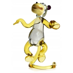 Szklana FIGURKA rzeźba na prezent MAŁPA L038