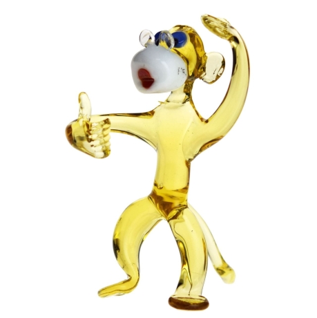 Przejdź do produktu Szklana FIGURKA rzeźba na prezent MAŁPA L039