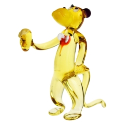 Szklana FIGURKA rzeźba na prezent MAŁPA L032