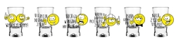 Kieliszki do wódki shotów z nadrukiem X 25ml - Humor Buźki Toasty