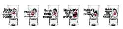 Kieliszki do wódki shotów z nadrukiem X 25ml - Humor Buźki Toasty (2)