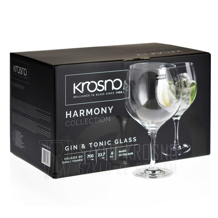 DUŻE Kieliszki Gin Tonic KROSNO Harmony | 700 ml | 6 szt.