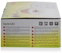 Filiżanki szklane z podstawką do kawy herbaty SIMAX Cup EVA 250ml