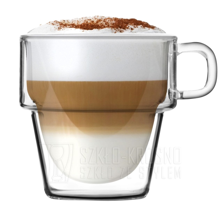 Piętrowane kubki termiczne do kawy latte Vialli Design Senso 350ml