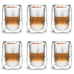 Szklanki termiczne do kawy, latte macchiato, cappuccino 350ml GEO