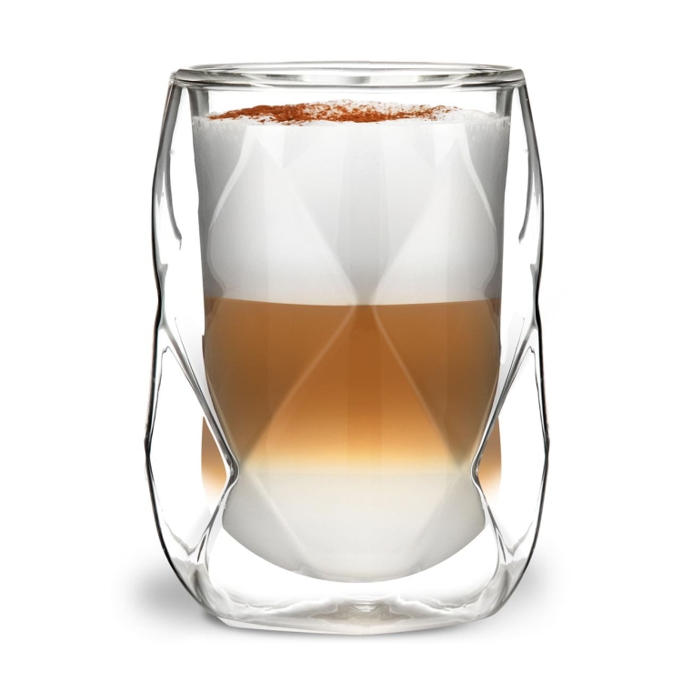 Szklanki termiczne do kawy, latte macchiato, cappuccino 350ml GEO