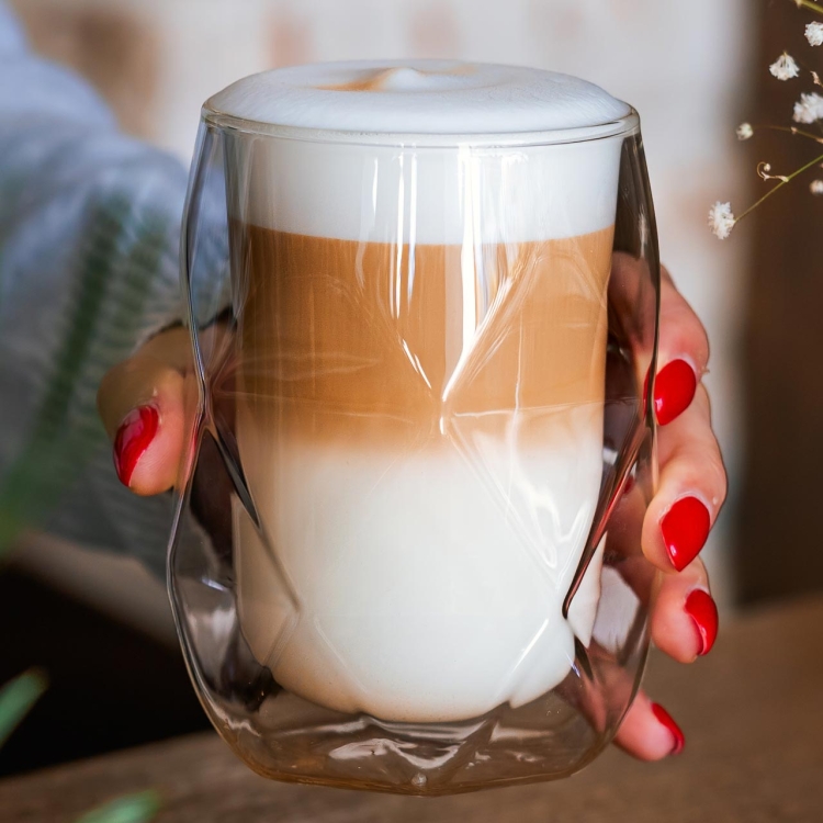 Szklanki termiczne do kawy, latte macchiato, cappuccino 350ml GEO