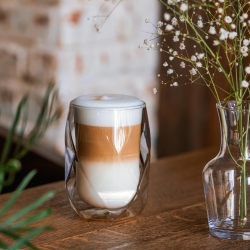 Szklanki termiczne do kawy, latte macchiato, cappuccino 350ml GEO