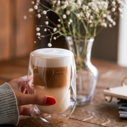 Szklanki termiczne do kawy, latte macchiato, cappuccino 350ml GEO