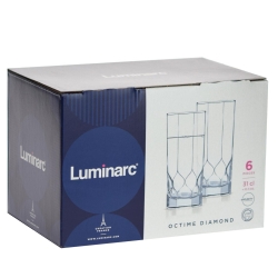 Komplet 6 szklanek wysokich Octime Diamond 310 ml LUMINARC