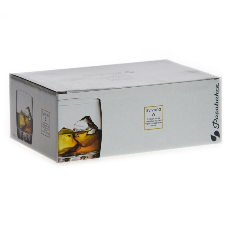 PASABAHCE Sylvana niskie szklanki do whisky 300 ml 6szt