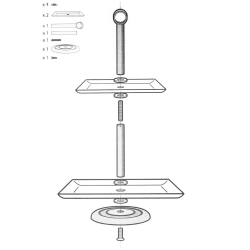 Szklana patera piramida 2 poziomy 21/25 cm Ambition