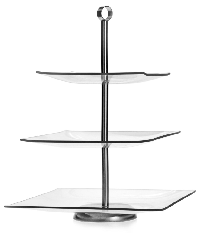 AMBITION Laura Patera kwadratowa trzypoziomowa 3-poziomowa 21/25/30 cm