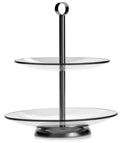 Patera szklana dwupoziomowa AMBITION Leila 25 cm 2-poziomowa