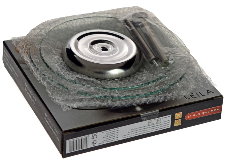 Patera szklana dwupoziomowa AMBITION Leila 25 cm 2-poziomowa